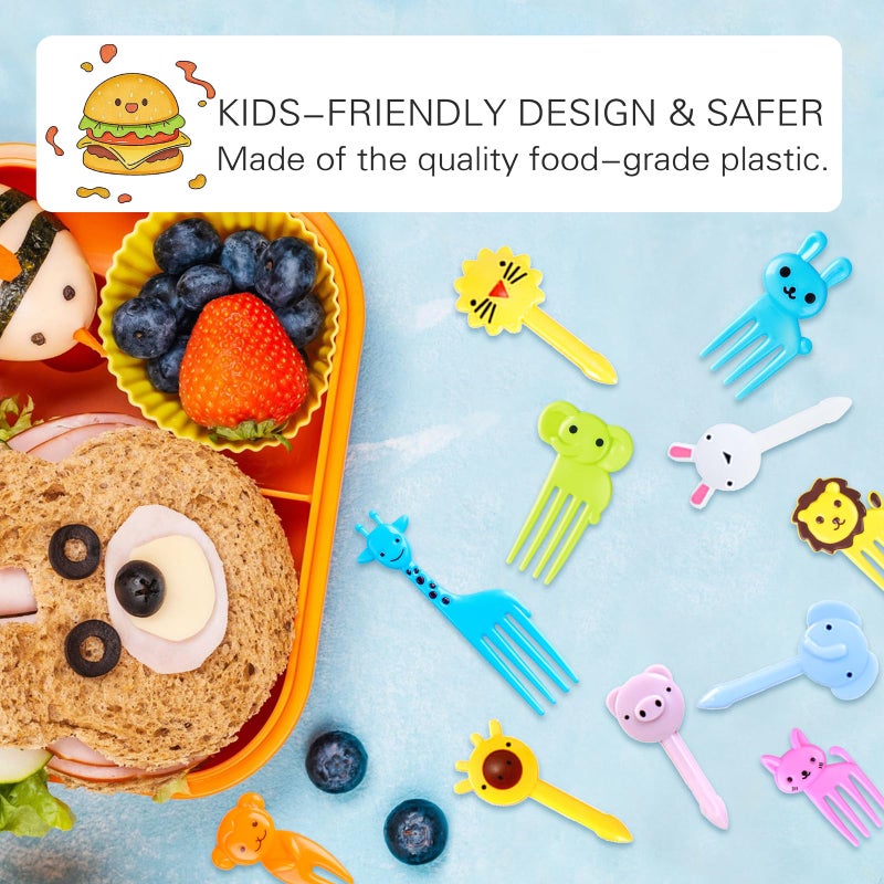 Vicuna R 150 Pcs Animal Food Picks for Kids, Vicuna R Fun Kids Food Picks for Bento Box Accessories, Reusable Toddler Fruit Toothpicks, Cute Kids Lunch Accessories for Picky Eater BPA-Free - Image 4